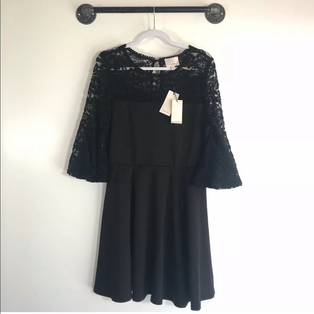 NWT Cinq a Sept Black Valentina Dress Lace Top